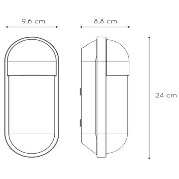 Lucide 29897/01/31 - Venkovní nástěnné svítidlo CAPSULE 1xE27/15W/230V IP54