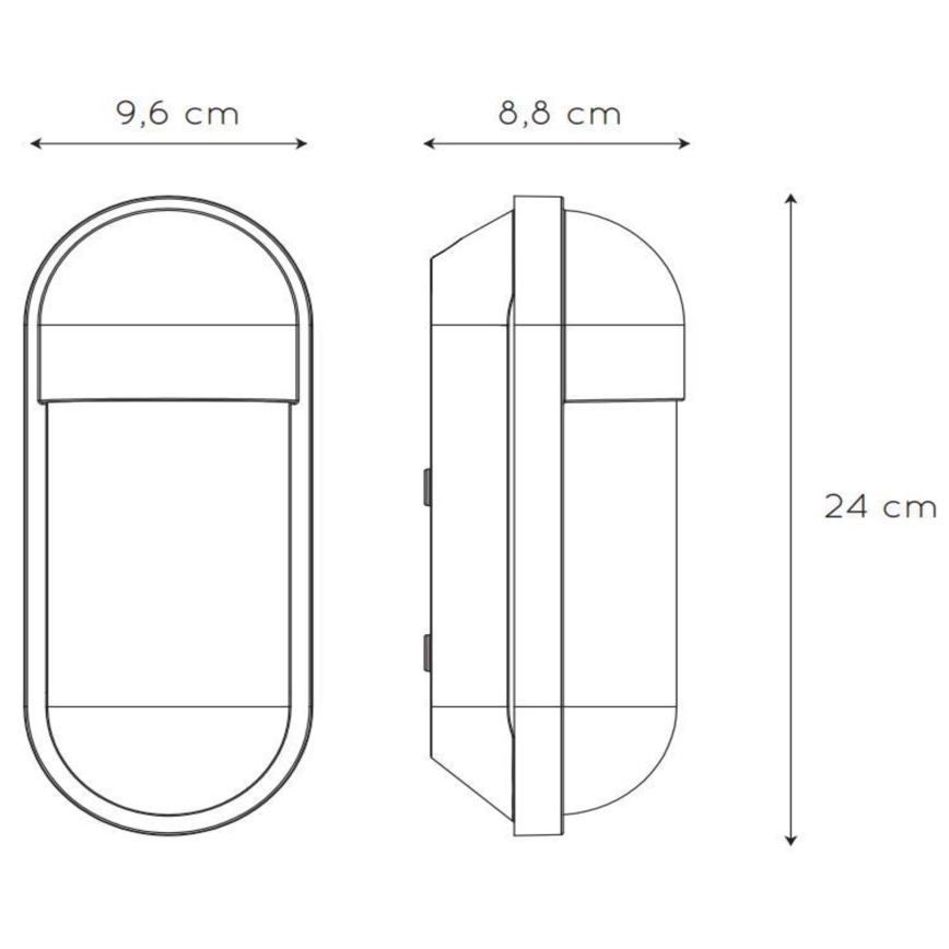 Lucide 29897/01/31 - Venkovní nástěnné svítidlo CAPSULE 1xE27/15W/230V IP54