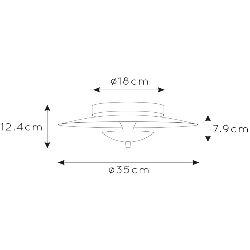 Lucide 30161/09/30 - LED Stmívatelné stropní svítidlo VULCAN LED/9W/230V černá