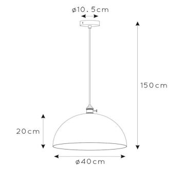 Lucide 30485/40/41 - Lustr na lanku MARNE 1xE27/60W/230V béžová