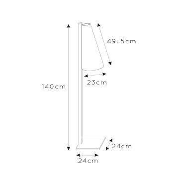 Lucide 30795/81/30 - Stojací lampa GREGORY 1xE27/60W/230V černá