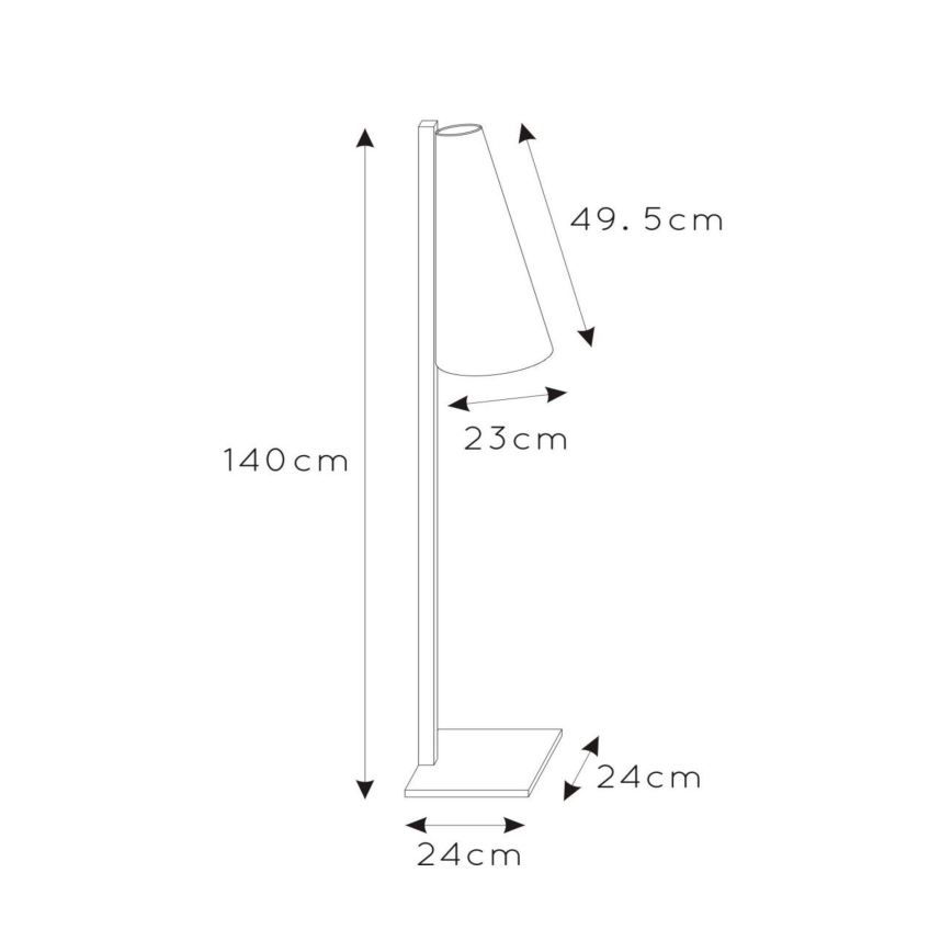 Lucide 30795/81/30 - Stojací lampa GREGORY 1xE27/60W/230V černá