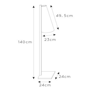 Lucide 30795/81/38 - Stojací lampa GREGORY 1xE27/60W/230V krémová