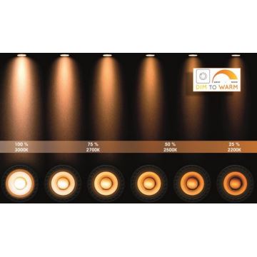 Lucide 31931/24/30 - LED Stmívatelné bodové svítidlo TALA 2xGU10/12W/230V černá