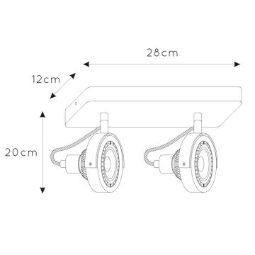 Lucide 31931/24/31 - LED Stmívatelné bodové svítidlo TALA 2xGU10/12W/230V bílá