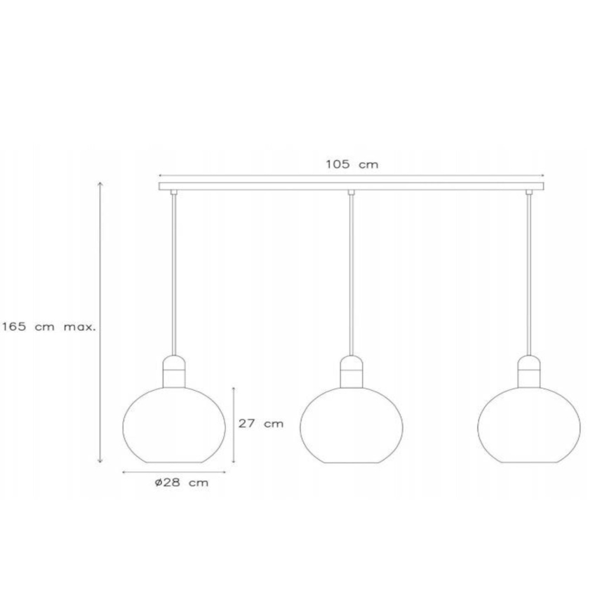 Lucide 34438/03/61 - Lustr na lanku JULIUS 3xE27/40W/230V