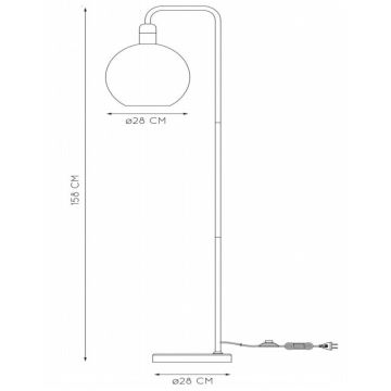 Lucide 34738/01/65 - Stojací lampa JULIUS 1xE27/15W/230V