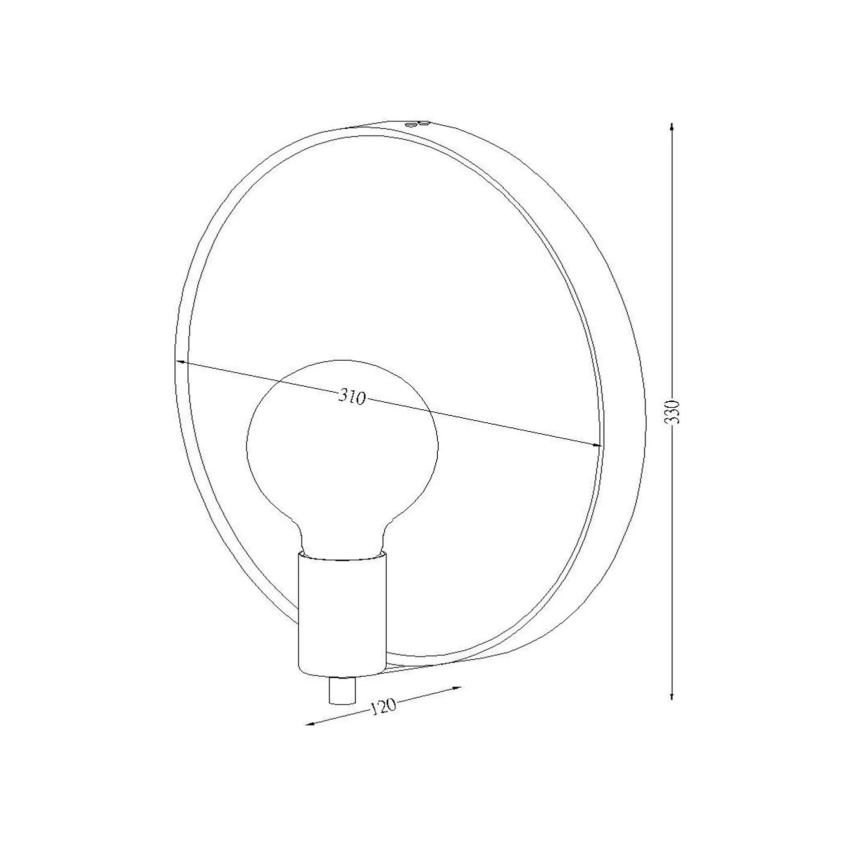 Lucide 36213/31/30 - Nástěnné svítidlo se zrcadlem REFLEX 1xE27/25W/230V černá