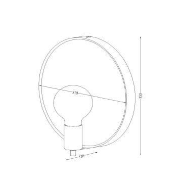 Lucide 36213/31/72 - Nástěnné svítidlo se zrcadlem REFLEX 1xE27/25W/230V béžová