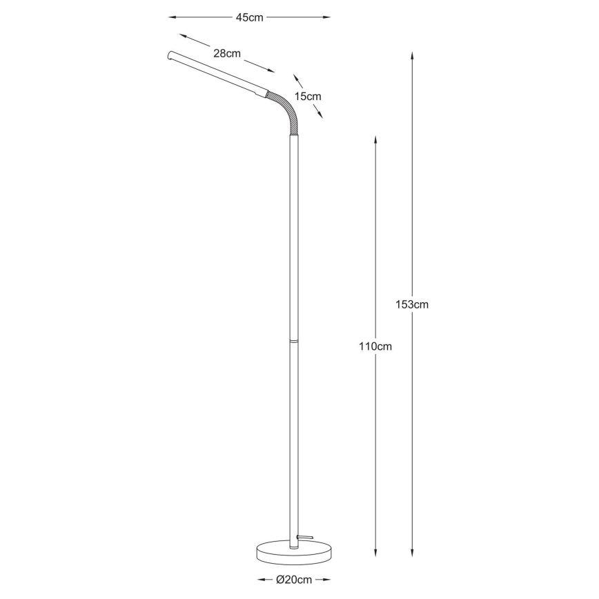 Lucide 36712/05/31 - LED Stojací lampa GILLY LED/6W/230V bílá