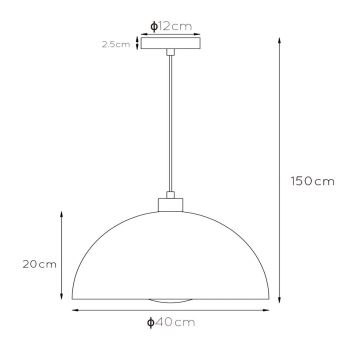 Lucide 45496/01/33 - Lustr na lanku SIEMON 1xE27/40W/230V zelená