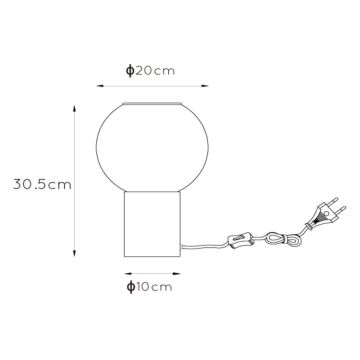 Lucide 45502/01/30 - Stolní lampa MARIUS 1xE27/40W/230V černá