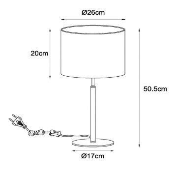 Lucide 45509/81/30 - Stolní lampa MAYA 1xE27/40W/230V černá