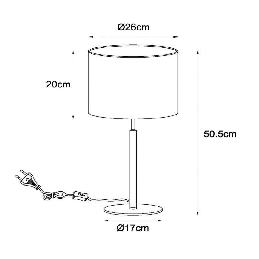 Lucide 45509/81/38 - Stolní lampa MAYA 1xE27/40W/230V krémová