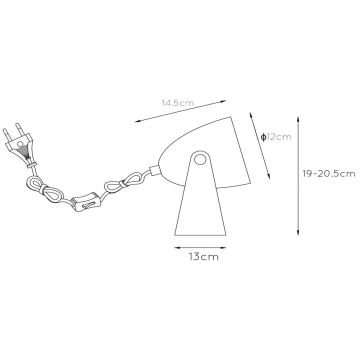 Lucide 45564/01/31 - Stolní lampa CHAGO 1xE14/40W/230V bílá