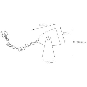 Lucide 45564/01/36 - Stolní lampa CHAGO 1xE14/40W/230V šedá