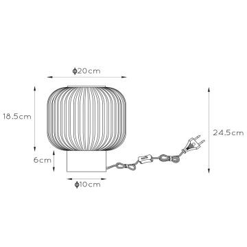 Lucide 45586/20/33 - Stolní lampa MALOTO 1xE27/40W/230V zelená/zlatá