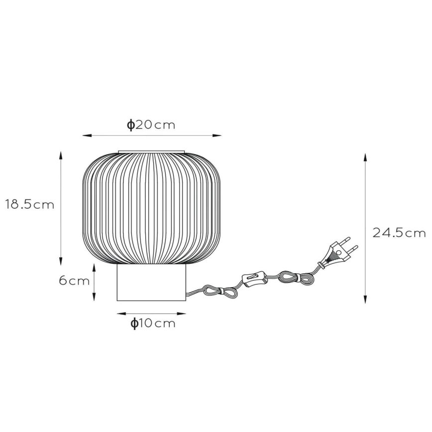 Lucide 45586/20/33 - Stolní lampa MALOTO 1xE27/40W/230V zelená/zlatá