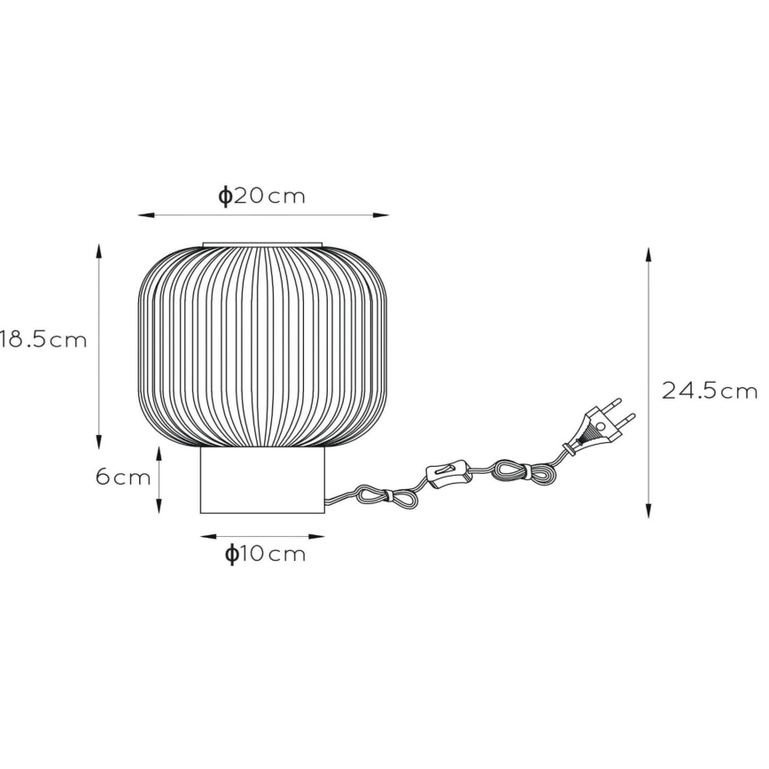 Lucide 45586/20/62 - Stolní lampa MALOTO 1xE27/40W/230V béžová/zlatá