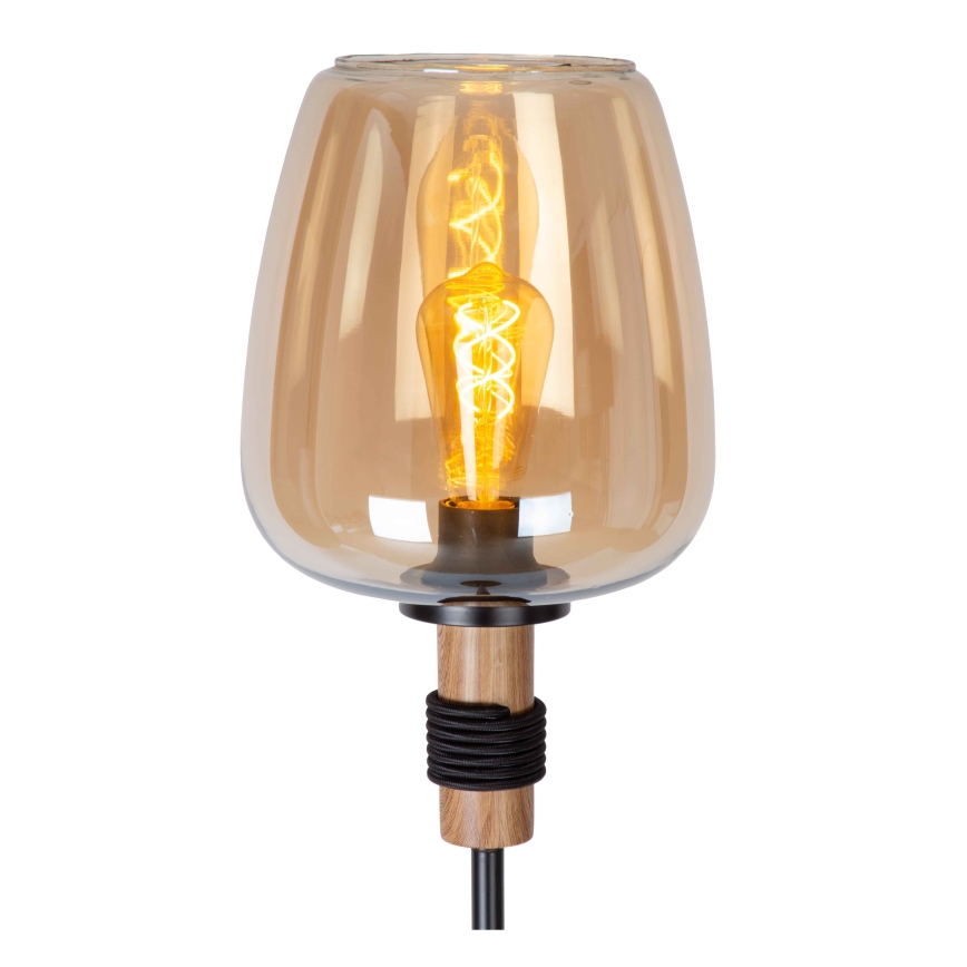 Lucide 45708/01/62 - Stojací lampa ILONA 1xE27/40W/230V černá/béžová