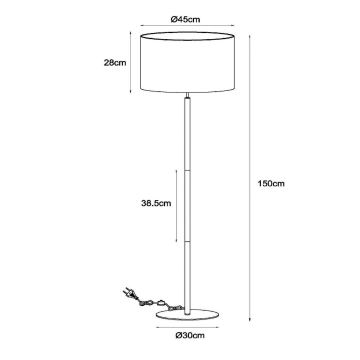 Lucide 45709/81/30 - Stojací lampa MAYA 1xE27/40W/230V černá