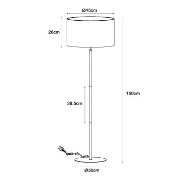 Lucide 45709/81/38 - Stojací lampa MAYA 1xE27/40W/230V krémová