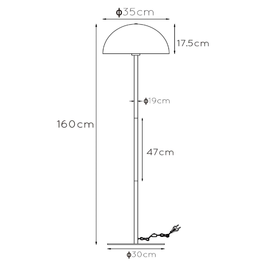 Lucide 45796/01/33 - Stojací lampa SIEMON 1xE27/40W/230V zelená