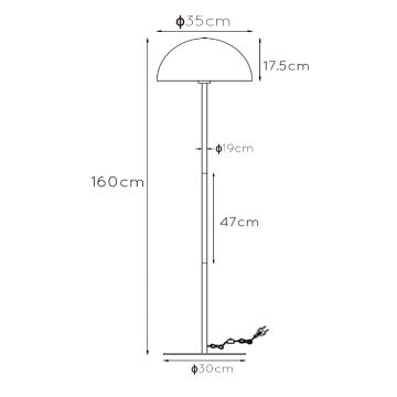 Lucide 45796/01/44 - Stojací lampa SIEMON 1xE27/40W/230V oranžová