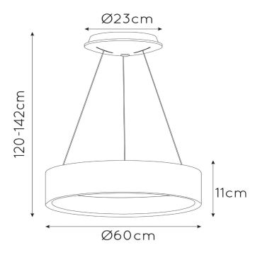 Lucide 46400/42/30 - LED Stmívatelný lustr na lanku TALOWE LED/39W/230V