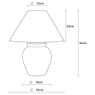 Lucide 47507/81/43 - Stolní lampa RAMZI 1xE27/60W/230V hnědá