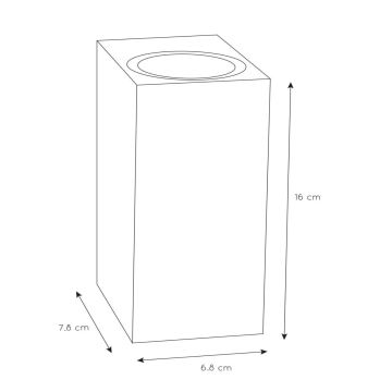 Lucide 69800/02/31 - Venkovní nástěnné svítidlo ZARO 2xGU10/35W/230V IP44 bílá