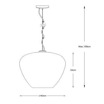 Lucide 70478/40/65 - Lustr na lanku SOUFIAN 1xE27/60W/230V