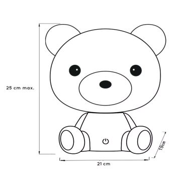 Lucide 71590/03/31 - LED Stmívatelná dětská noční lampička DODO LED/3W/230V medvídek bílá