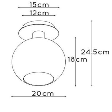 Lucide 74114/01/30 - Stropní svítidlo MARIUS 1xE27/40W/230V černá