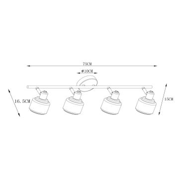 Lucide 77979/04/02 - Bodové svítidlo BJORN 4xE14/40W/230V zlatá