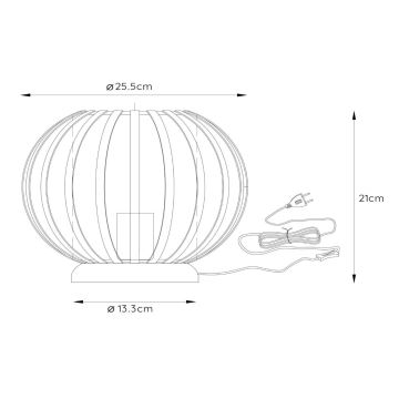 Lucide 78593/25/66 - Stolní lampa MERLINA 1xE27/40W/230V pr. 25,5 cm růžová