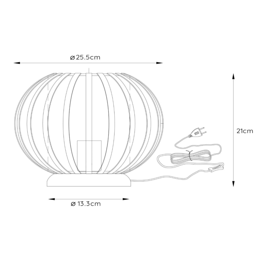 Lucide 78593/25/66 - Stolní lampa MERLINA 1xE27/40W/230V pr. 25,5 cm růžová