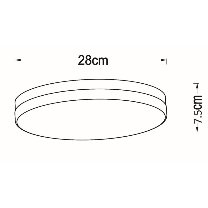 Lucide 79111/30/30 - LED Koupelnové stropní svítidlo se senzorem BISKIT LED/18W/230V pr. 28cm IP44 černá