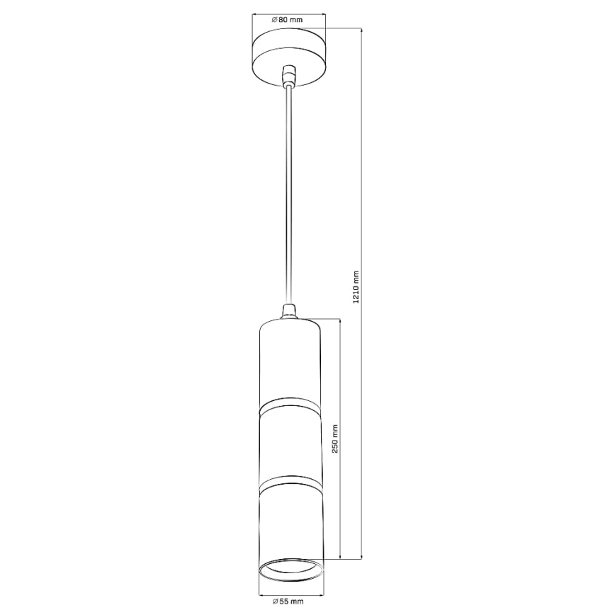 Lustr na lanku BAMBOO 1xGU10/10W/230V bílá