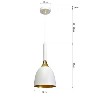 Lustr na lanku CLARK 1xE27/60W/230V