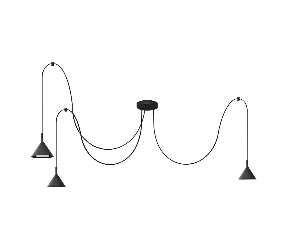 Lustr na lanku ETNA 3xGX53/10W/230V černá 