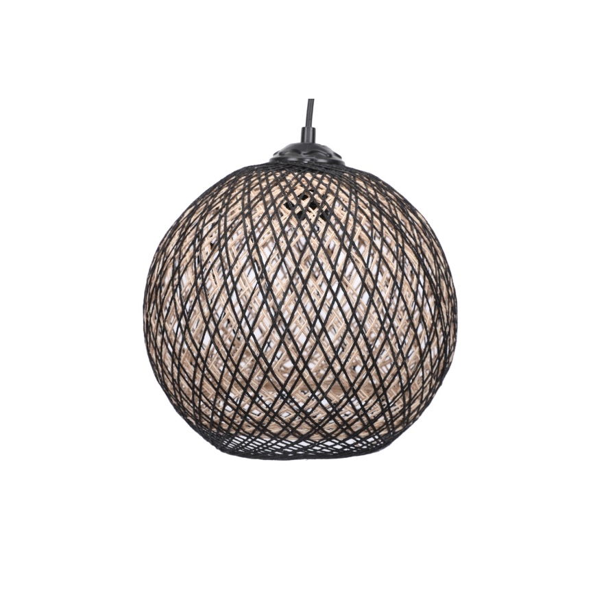 Lustr na lanku JUTE 1xE27/60W/230V černá