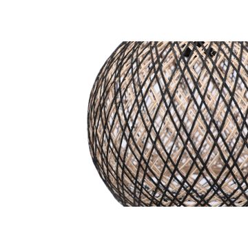 Lustr na lanku JUTE 1xE27/60W/230V černá