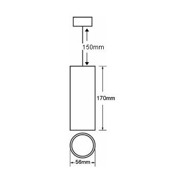 Lustr na lanku KARADON 1xGU10/30W/230V 17 cm bílá