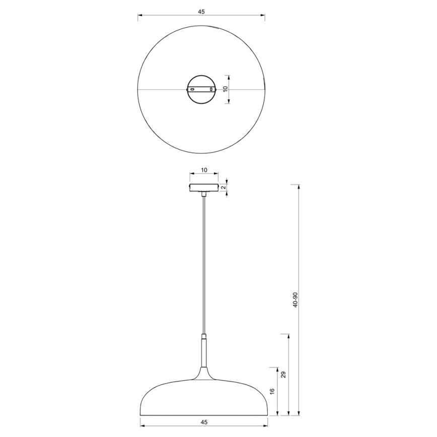 Lustr na lanku LINCOLN 1xE27/60W/230V pr. 45 cm modrá