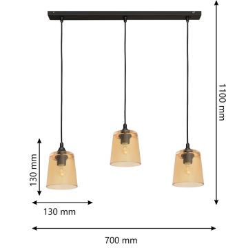 Lustr na lanku LUCEA 3xE27/60W/230V