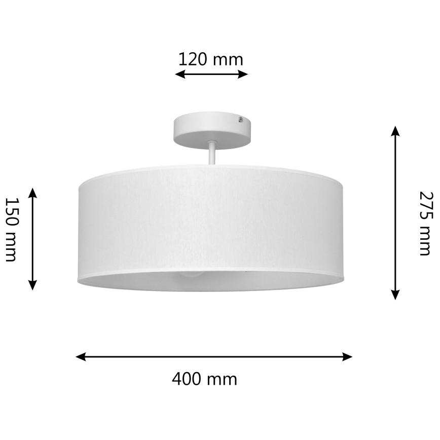 Lustr na tyči ALBA 3xE27/60W/230V bílá