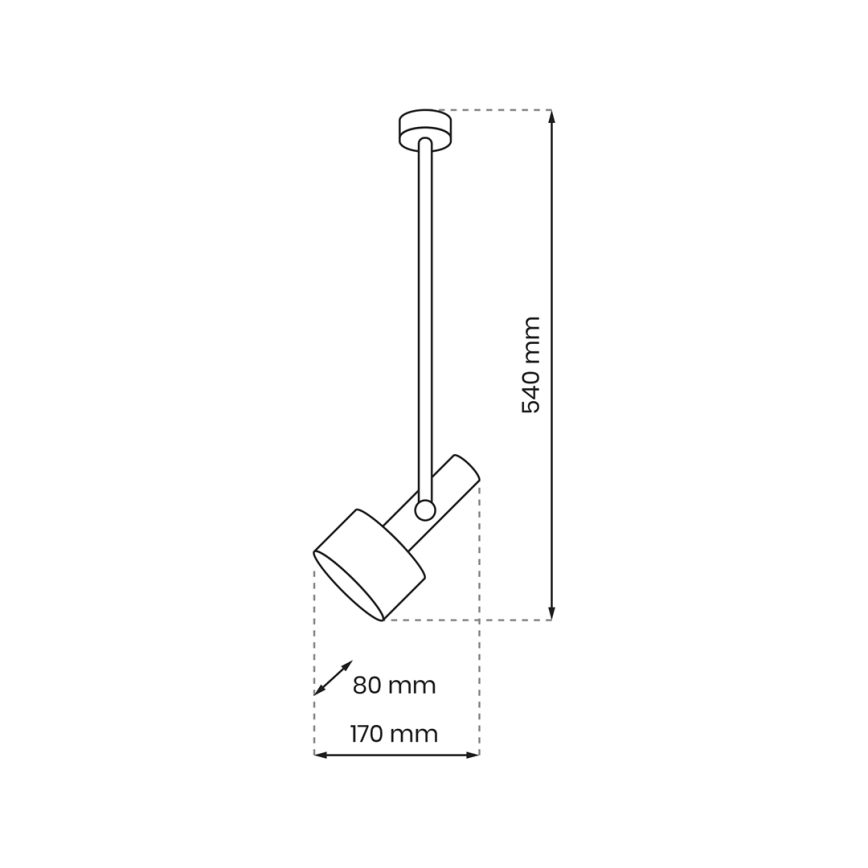 Lustr na tyči LINTERNA 1xGX53/12W/230V černá