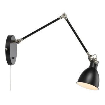 Markslöjd 108250 - Nástěnná lampička HOUSE 1xE14/40W/230V černá