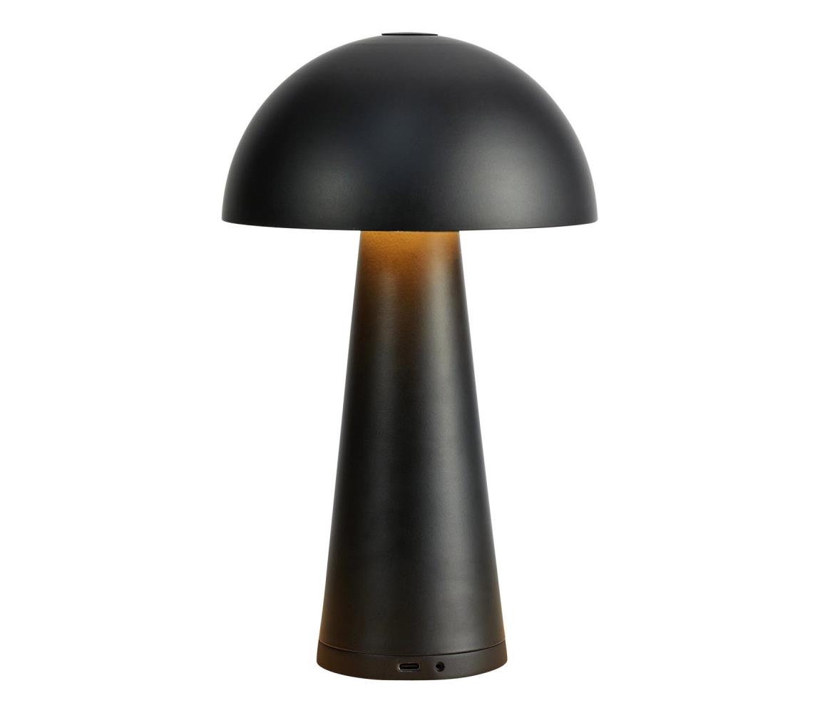 Markslöjd Markslöjd 108655 - LED Stmívatelná nabíjecí lampa FUNGI LED/1,5W/5V IP44 černá